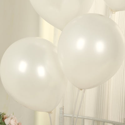 50 Pack White Biodegradable Balloons, Eco-friendly Thickened Extra Strong Latex Helium Party Balloons - 12"