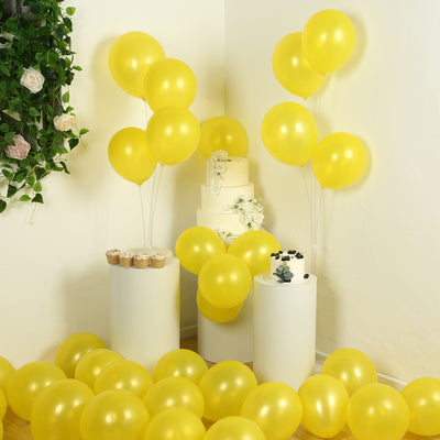 50 Pack Yellow Biodegradable Balloons, Eco-friendly Thickened Extra Strong Latex Helium Party Balloons - 12"