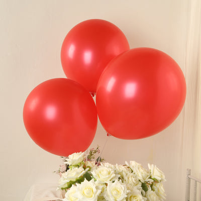10 Pack Red Biodegradable Balloons, Eco-friendly Thickened Extra Strong Latex Helium Party Balloons - 18"