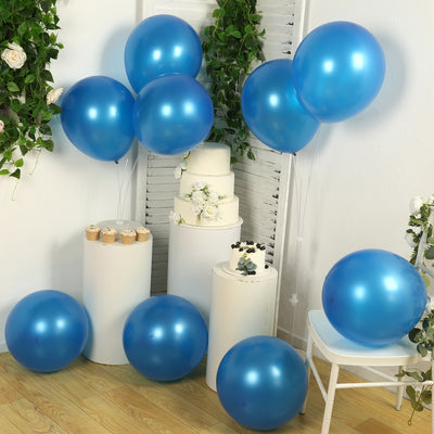 10 Pack Royal Blue Biodegradable Balloons, Eco-friendly Thickened Extra Strong Latex Helium Party Balloons - 18"