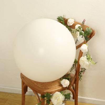 5 Pack Large Off White Biodegradable Balloons, Eco-friendly Thickened Extra Strong Latex Helium Party Balloons - 36"