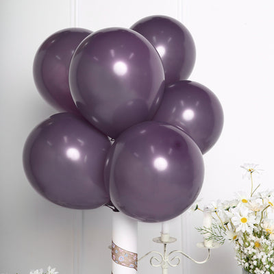 25 Pack Matte Pastel Violet Amethyst Helium/Air Latex Balloons 10"