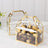25 Pack Gold Trimmed Clear PVC Tote Gable Boxes with Thank You Print, Transparent Candy