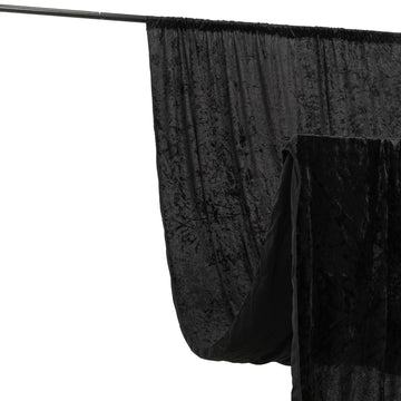 <strong>Step into Seclusion: Black Velvet Backdrop with Rod Pocket</strong>