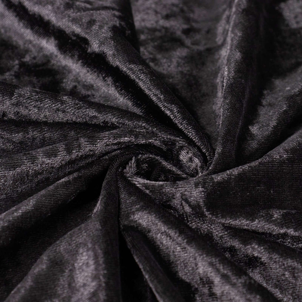 Black Soft Velvet Fabric Bolt 65x5 Yards | eFavormart.com