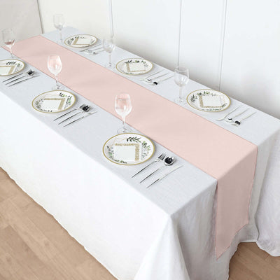 Polyester Table Runner 12"x108" Blush - Wrinkle-Resistant & Durable Table Decor