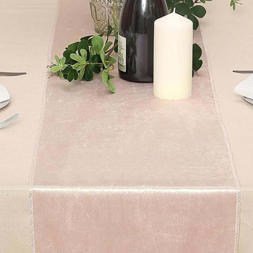 Elevate Your Event Decor with the Blush Velvet Table Runner