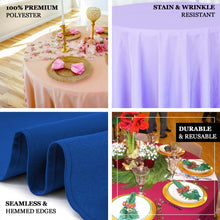 Pink Seamless Premium Polyester Round Tablecloth 220GSM