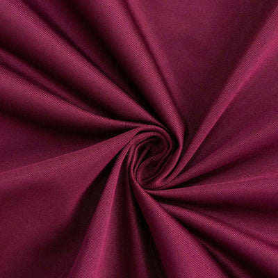 Scuba Round Tablecloth 120" Burgundy - Seamless & Wrinkle Free Table Cover