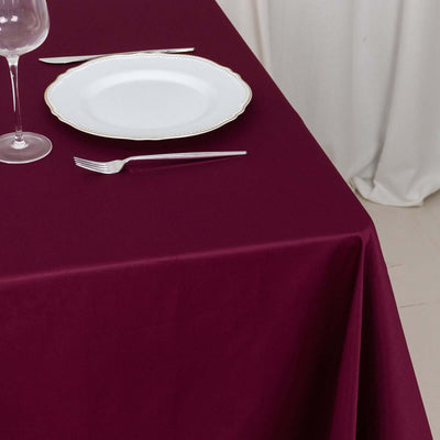 Scuba Square Tablecloth 70"x70" Burgundy - Wrinkle Free Table Cover