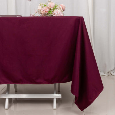 Scuba Square Tablecloth 70"x70" Burgundy - Wrinkle Free Table Cover