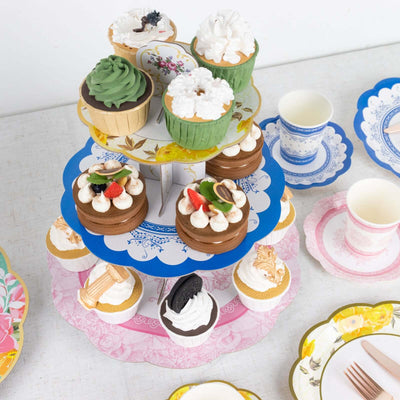 2-Pack Cardboard Round Cupcake Stand 14"