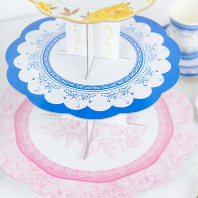 2-Pack Cardboard Round Cupcake Stand 14"