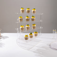 4-Tier Clear Spiral Stairway Acrylic Cake Stand, Cupcake Dessert Display Stand