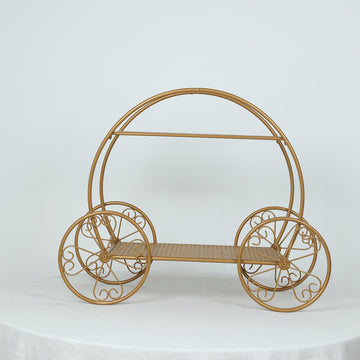 <h3 style="margin-left:0px;"><strong>Magical 2-Tier Gold Cinderella Carriage Cake Stand for a Fairy Tale Display</strong>