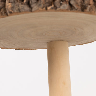 4-Tier Wooden Cupcake Tower Stand 29" Rustic Natural Wood Slice Design - Farmhouse Style Dessert Display