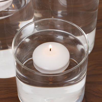 12 Pack White Floating Candles 2" – Unscented Dripless Long Burn Disc Wax Candles for Centerpieces & Vases
