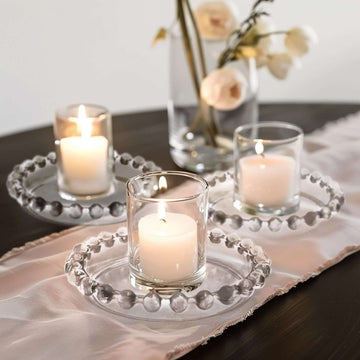 <h3 style="margin-left:0px;"><strong>Versatile Transparent Small Round Candle Trays</strong>