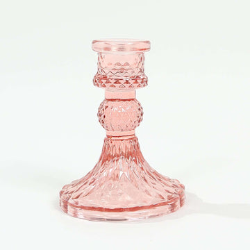 <h3 style="margin-left:0px;"><strong>Reversible Dusty Rose Glass Votive Candle Holders</strong>