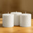 6-Pack Unscented Pillar Candles – Dripless 3x3 White Paraffin Wax with Smokeless Cotton Wicks