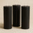 6-Pack Unscented Pillar Candles Dripless 3x9inch Black Paraffin Wax Smokeless