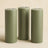 6-Pack Unscented Pillar Candles Dripless 3x9inch Dusty Sage Green Paraffin Wax Smokeless
