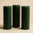 6-Pack Unscented Pillar Candles Dripless 3x9inch Hunter Emerald Green Paraffin Wax Smokeless
