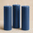 6-Pack Unscented Pillar Candles Dripless 3x9inch Navy Blue Paraffin Wax Smokeless