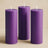 6-Pack Unscented Pillar Candles Dripless 3x9inch Purple Paraffin Wax Smokeless