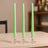 10 Pack Green Premium Wax Taper Candles, Unscented Candles 10inch