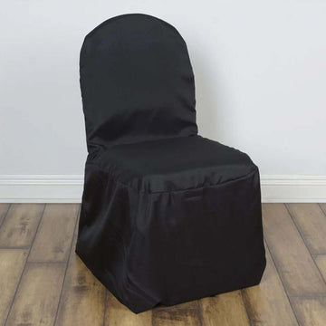 <span style="background-color:transparent;color:#000000;">Classy Black Polyester Banquet Chair Covers</span>