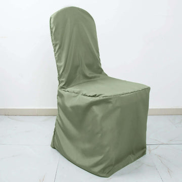 <span style="background-color:transparent;color:#000000;">Elegant Dusty Sage Green Polyester Banquet Chair Covers</span>