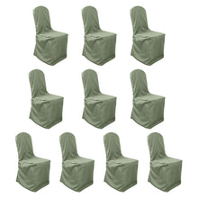 10 Pack Dusty Sage Green Polyester Banquet Chair Cover