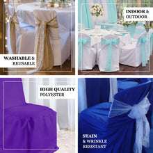 10 Pack Blush Polyester Banquet Chair Cover, Reusable Stain Resistant Slip On Chair Cover