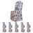 10 Pack Polyester Banquet Chair Covers – White Black French Toile Pattern 