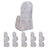10 Pack Polyester Banquet Chair Covers – White Lavender Lilac French Toile Pattern