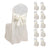 10-Pack Polyester Banquet Chair Covers with Attached Sashes