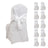 10-Pack Polyester Banquet Chair Covers with Attached Sashes