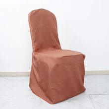 10 Pack Terracotta (Rust) Polyester Banquet Chair Cover