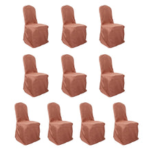 10 Pack Terracotta (Rust) Polyester Banquet Chair Cover