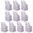 10 Pack Polyester Folding Chair Covers – White Lavender Lilac French Toile Pattern, Reusable