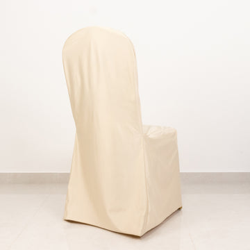 <h3 style="margin-left:0px;"><strong>Premium Beige Stretch Slim Fit Scuba Chair Covers</strong>