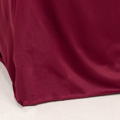 Scuba Stretch Banquet Chair Cover Burgundy - Wrinkle Free & Durable Slim Fit Slipcover
