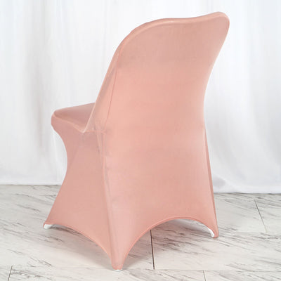Stretch Spandex Folding Chair Cover Dusty Rose - Durable 160GSM Fitted Slipcover