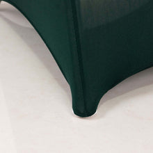 Hunter Emerald Green Spandex Folding Slip On Chair Covers with Silver Rhinestone