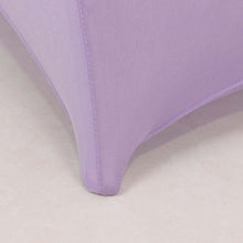 Lavender Lilac Spandex Folding Slip On Chair Covers with Silver Rhinestone Buckled Sash Band