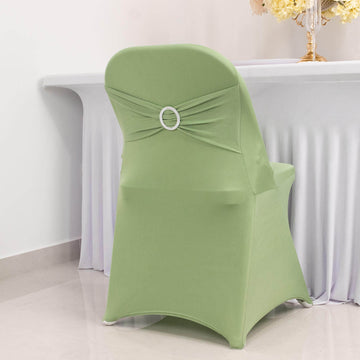 <h3 style="margin-left:0px;">Sophisticated Sage Green Spandex Folding Slip On Chair Covers