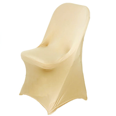 Stretch Spandex Folding Chair Cover Champagne - Durable 160GSM Fitted Slipcover