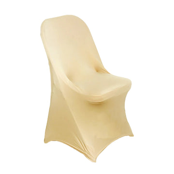 <h3 style="margin-left:0px;"><strong>Easy To Use Champagne Spandex Fitted Chair Covers</strong>