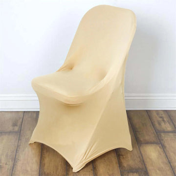 <h3 style="margin-left:0px;"><strong>Enhance Your Event with Champagne Spandex Folding Chair Covers</strong>